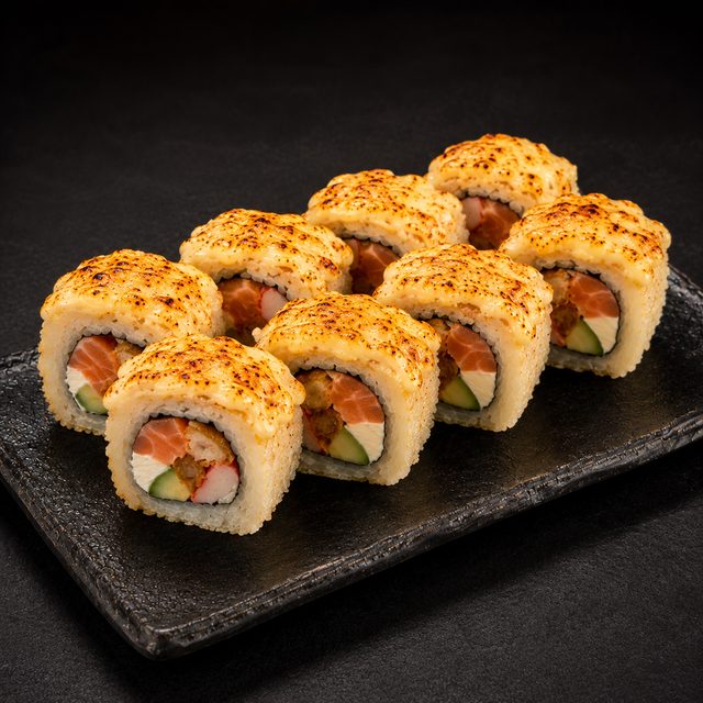 Torched Cheesy Salmon Maki